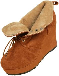 Модные женские теплые ботильоны с шнуровкой, на толстой подошве, удобные и мягкие, подходят для осени и зимы. Fusecottc, Light Brown