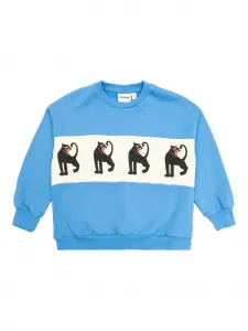 Свитшот с пантеровым принтом Mini Rodini, синий