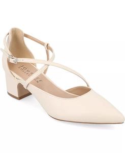 Женские туфли-лодочки Galvinn Crisscross с острым носком Journee Collection, белый