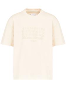 Maison Margiela футболка с вышивкой, нейтральный цвет