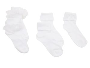 Носки Berkshire Turn Cuff Kids' Ankle Socks - 5 pack, белый