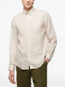 Рубашка на пуговицах с карманом Brooks Brothers, бежевый