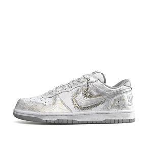 Nike Кроссовки Dunk Moon White Trace Abrasion Resistant Low top мужские белые серые серебристые