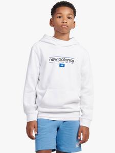 Детская хлопковая толстовка с логотипом Athletics New Balance, Bright White