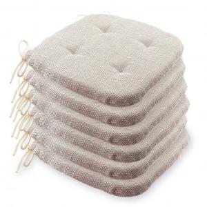 Набор etérea из 6 подушек для сидения - подушки для стульев Levio размером 40x40 см - твердые и мягкие - подушки для стульев для внутреннего и наружного использования - Сделано в Германии - шоколадно-темно-коричневый Etérea Himmlische Qualität, бежевый