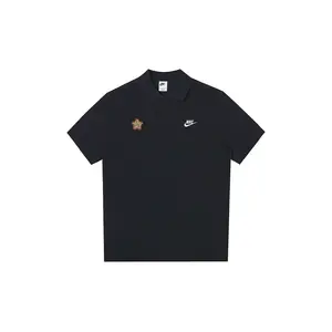 Рубашка поло унисекс черная Nike, черный