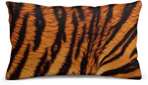 NWTRJ Чехол для подушки с тигровым принтом, мягкий декоративный, с молнией