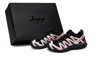 SALOMON Дышащие низкие кроссовки для бега XA PRO 3D LA YAUTE унисекс Black Gray Pink