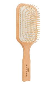 Пневматическая лопастная щетка Gorgol, деревянная булавка, 11 рядов, светлый цвет