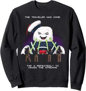 Толстовка Ghostbusters Cross The Streams в стиле 8-бит, черный