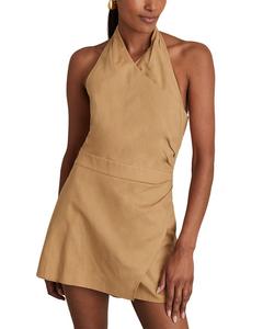 Платье-комбинезон Pia с юбкой-шортами REISS, коричневый/бежевый