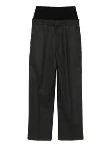 Брюки с трикотажным поясом Alaïa, серый