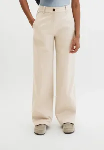 Брюки прямого кроя с приталенным поясом, французскими карманами и прорезными карманами. Marc O'Polo, Linen Beige