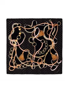 Шарф с узором Twinset, черный