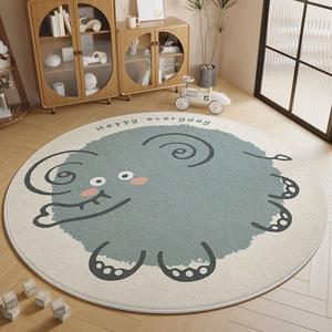 Xinglianxin Ковер 300 см диаметр, круглый, для детской/спальни/гостиной, слон, моющийся, имитация шерсти, 1x1 см