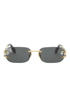 Металлические безободковые солнцезащитные очки Roberto Cavalli, золотистый