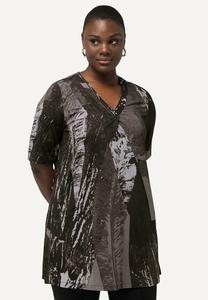 Футболка с принтом FEATHER SHORT SLEEVE  Ulla Popken, белый