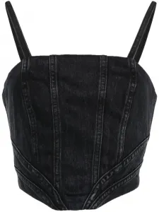 Укороченный топ-корсет AMIRI, черный