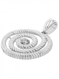 Adeliás Женский кулон из серебра 925 пробы с кубическим цирконием в серебряной оправе