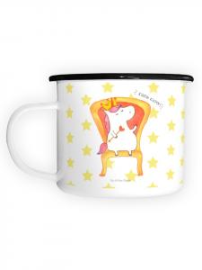 Эмалированная кружка XL Unicorn King Without Saying, белая Mr. & Mrs. Panda