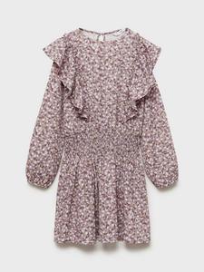 Детское платье Capri Flora с рюшами Mango, Light Pastel Purple