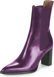 Женские ботильоны Челси на массивном высоком каблуке с зауженным носком, эластичные, легко надеваются, модные, для вечеринки, повседневной носки и прогулок, размер 4-16 US Wansseny, Purple