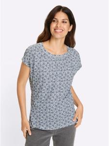 Рубашка с короткими рукавами в бело-синий принт Sieh an!