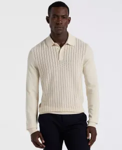 Мужская поло с длинным рукавом Perry Ellis, загар/бежевый