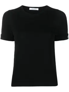 Трикотажный топ с вышитым логотипом MAX MARA, черный