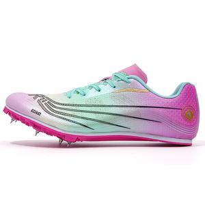 Скользоустойчивые Дышащие Ударопрочные Низкие Кроссовки Со Стальными Шипами Для Спринта Унисекс KZANSI, Ослепительный Цвет Яблочно-Зеленый