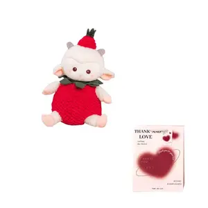 Креативная имитация плюшевая игрушка овечка с клубникой высота 16см/20см/23см/33см Dolls and bears dance