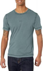 Мужская хлопковая футболка BOSS с логотипом на груди, стандартного кроя, Goblin Green