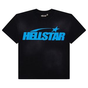 Футболка Hellstar Classic T-Shirt (Gel Print), цвет Black/Blue