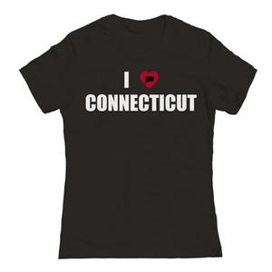 Футболка Junior'S с принтом "I heart connecticut" Unbranded, черный