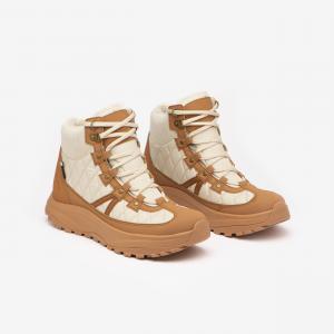Женские зимние водонепроницаемые утеплённые треккинговые ботинки среднего кроя Quechua NH500 бежевые