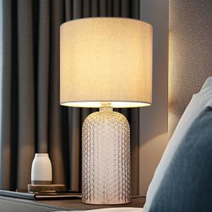 Настольная лампа Globo Lighting Sofia, текстурированная ткань / цветное стекло - 1-светлый - серый