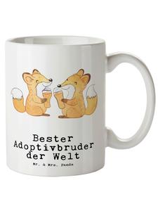Кружка XL Фокс Лучший приемный брат в мире в белом цвете Mr. & Mrs. Panda