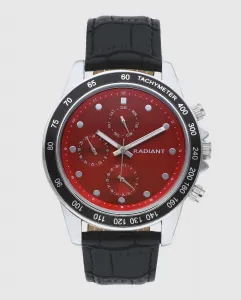 Мужские часы Canarias RA617708 с синтетической кожей и черным ремешком Radiant, черный