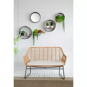 Круглое настенное кашпо из металла Streamdale Farmhouse, 5 предметов Streamdale Furniture, gray