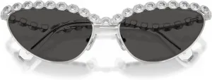 Женские солнцезащитные очки Swarovski Sk7030 «Кошачий глаз», Silver/Dark Grey