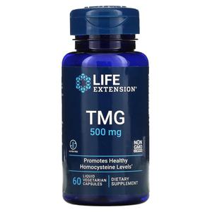 Life Extension TMG (триметилглицин) 500 мг 60 вегетарианских капсул с жидким содержимым