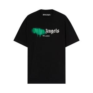 Футболка Palm Angels Milano Sprayed T-Shirt Black/Green, черный