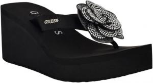 GUESS womens Damani, Black Satin 001
