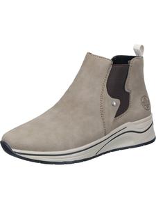 Женские ботинки челси Rieker из экокожи на танкетке, бежевый