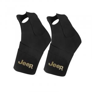 Напульсники для фитнеса, бега, походов, тенниса и бадминтона унисекс Jeep, graphite черный 2 pack[open design | left and right hand all]