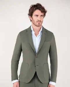 Мужской однотонный пиджак цвета сепии El Ganso, зеленый