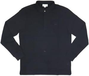 Мужская рубашка-поло Lacoste PH2481M, с рукавами крылышко спереди, с длинным рукавом, черный