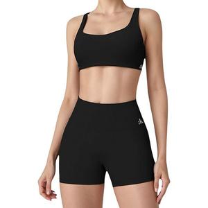 Женский спортивный топ с круглым вырезом, широкими бретелями и бесшовным кроем Anna-Kaci, Black