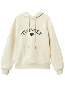 TWINSET худи с логотипом, нейтральный