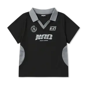 Nerdy Футболка поло женская черная SS24